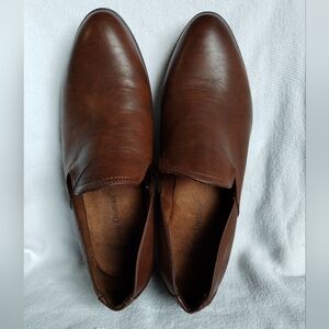 Pierre Dumas Brown Leather Slip-On Loafers